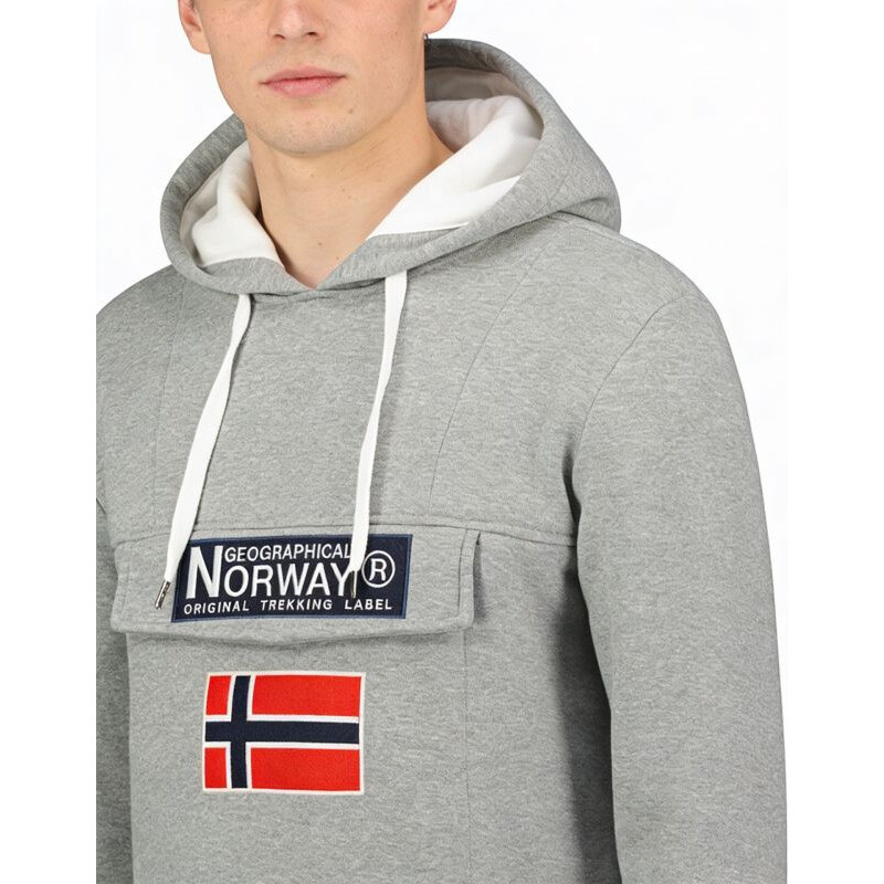 Bluza DB 054 M Grey / White model 20798944 - Geographical Norway
