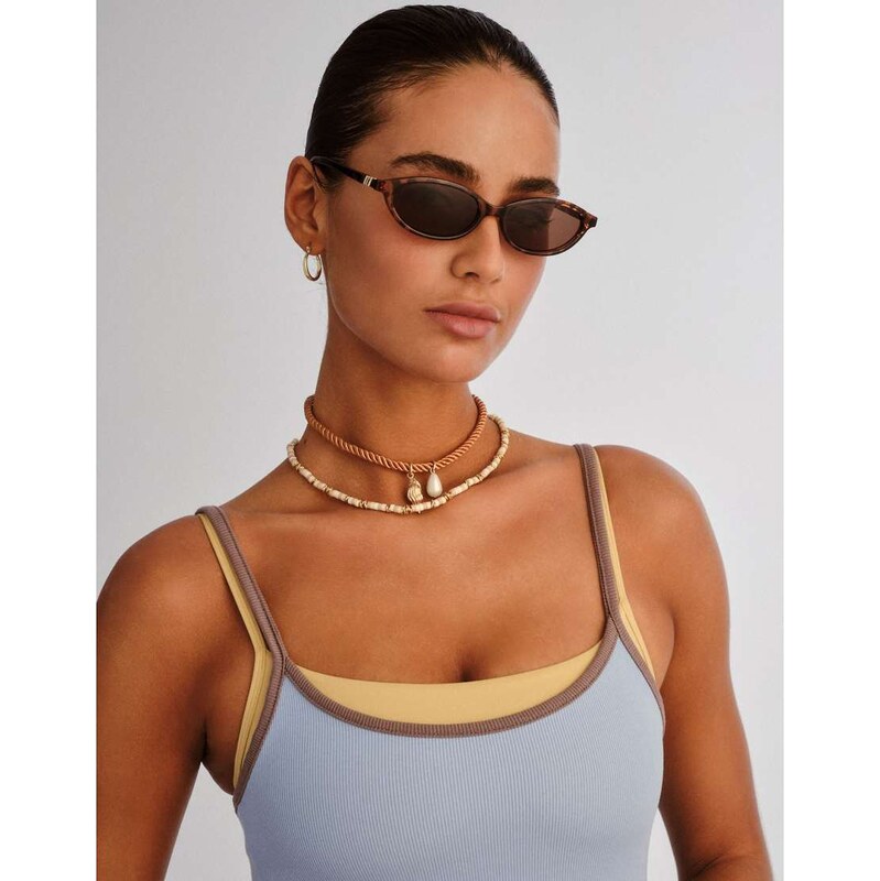 Le Specs Duskfall slim sunglasses in brown 115535958