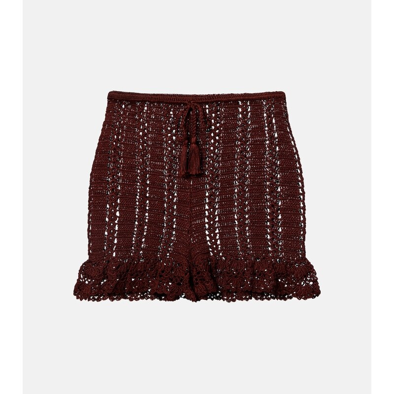 Anna Kosturova Crochet cotton shorts