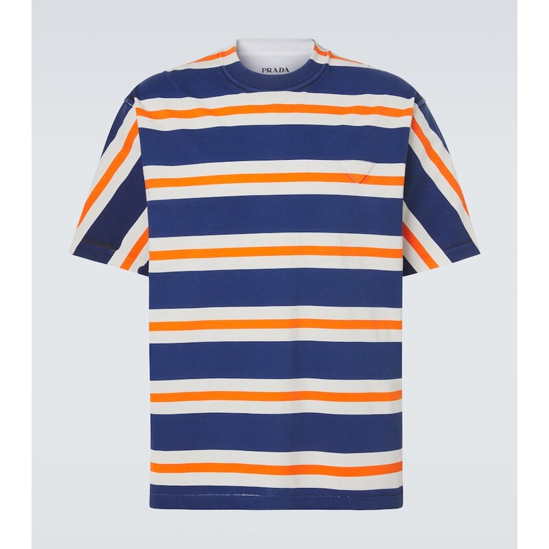 Prada Striped cotton jersey T-shirt