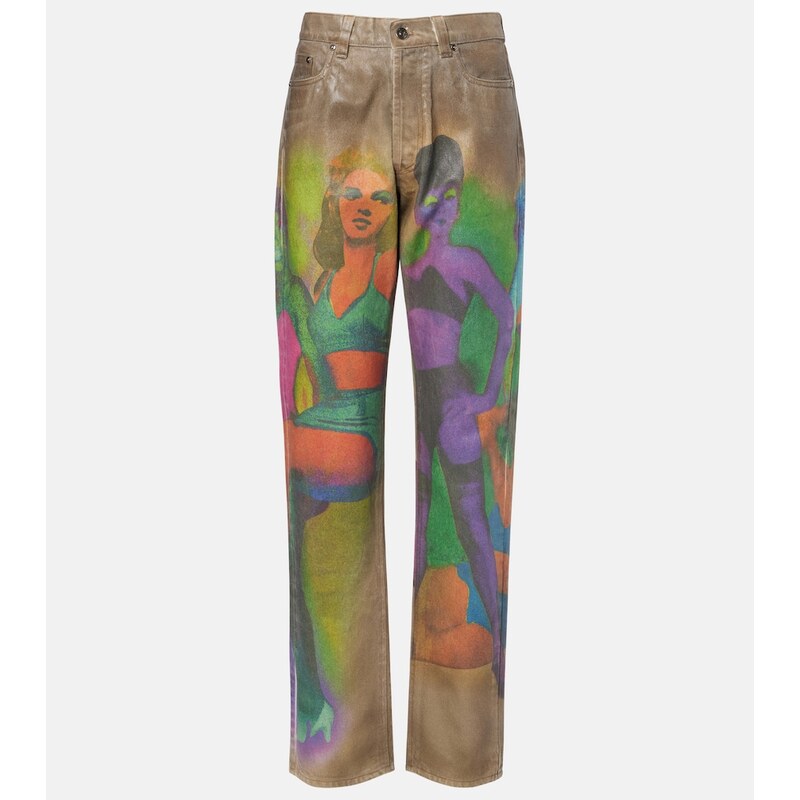 Versace Printed straight jeans