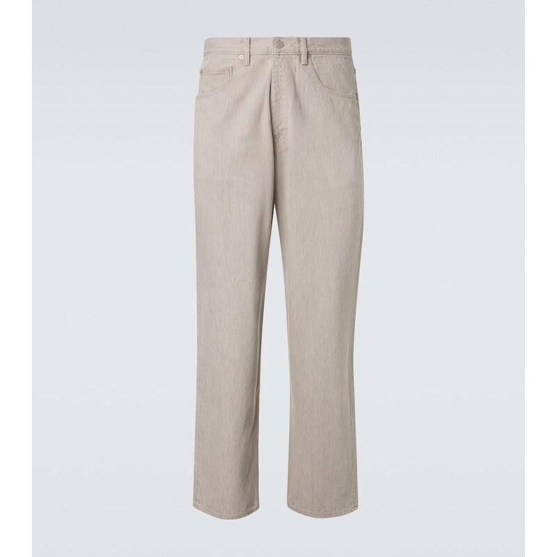 Auralee Hard Twist faded wide-leg jeans
