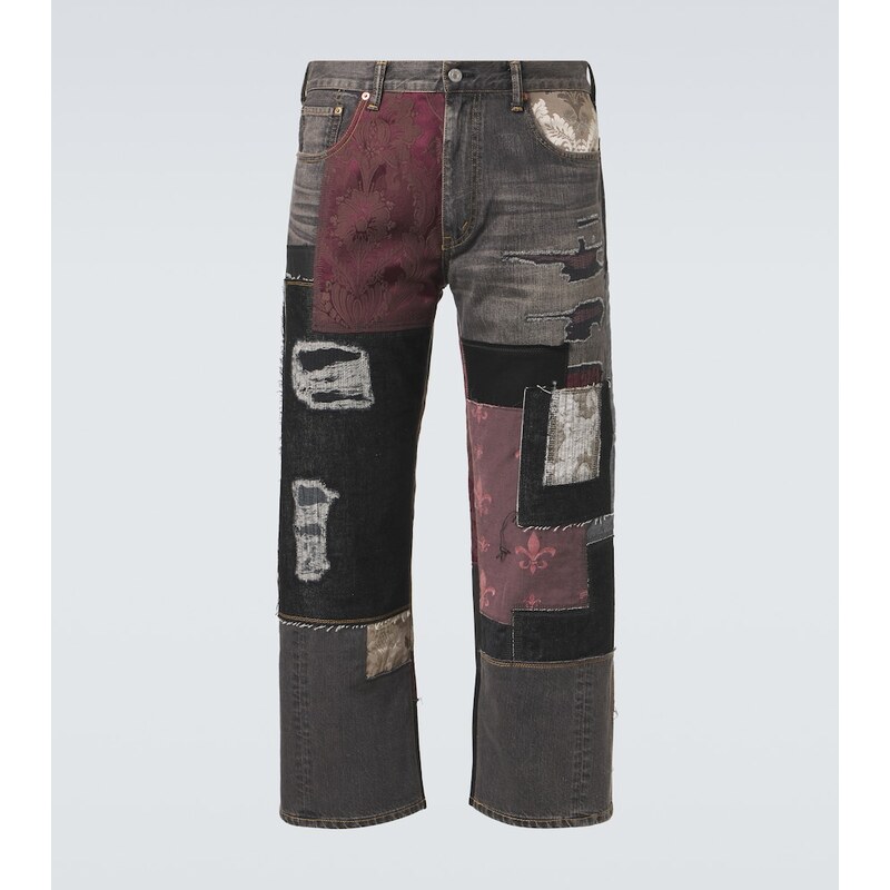 Junya Watanabe x LevisÂ patchwork wide-leg jeans