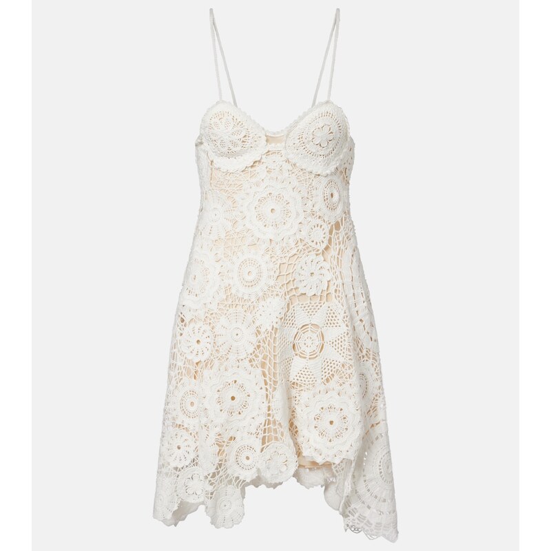 Self-Portrait Crochet minidress