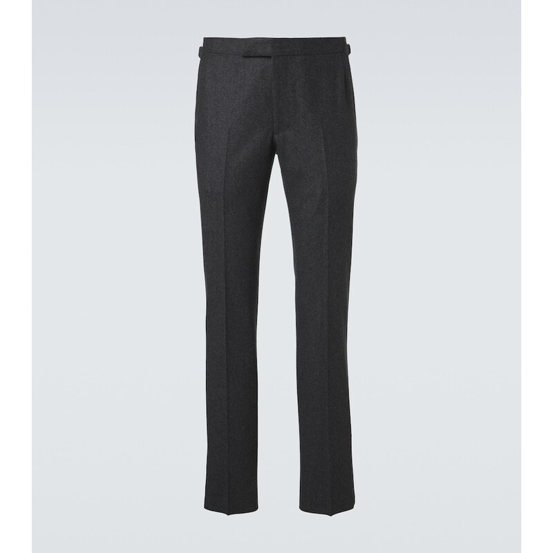 Thom Sweeney Wool flannel slim pants