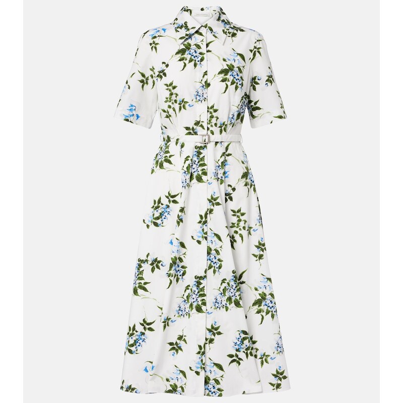 Emilia Wickstead Rubie floral cotton poplin shirt dress
