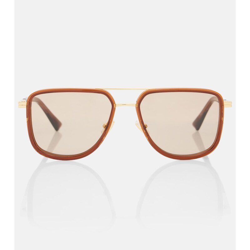 Bottega Veneta Metal Combi aviator sunglasses