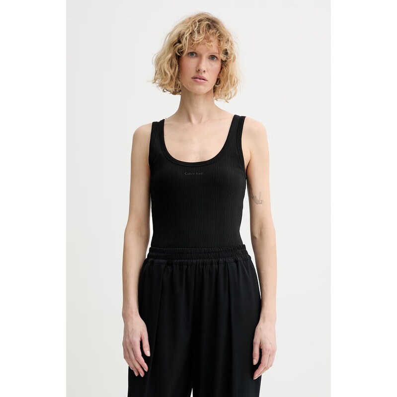 Calvin Klein top dámský bavlněný s elastanem