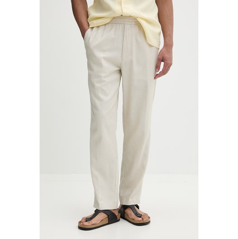 Calvin Klein rovné kalhoty pánské se lnem