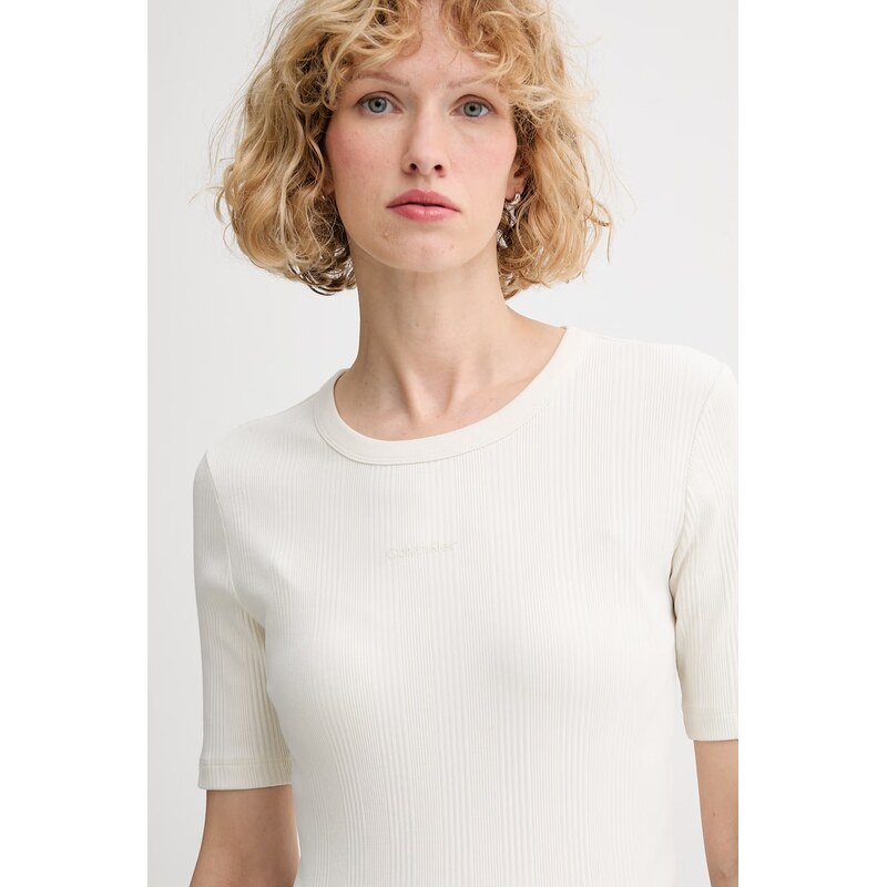 Calvin Klein basic tričko dámské bavlněné s elastanem