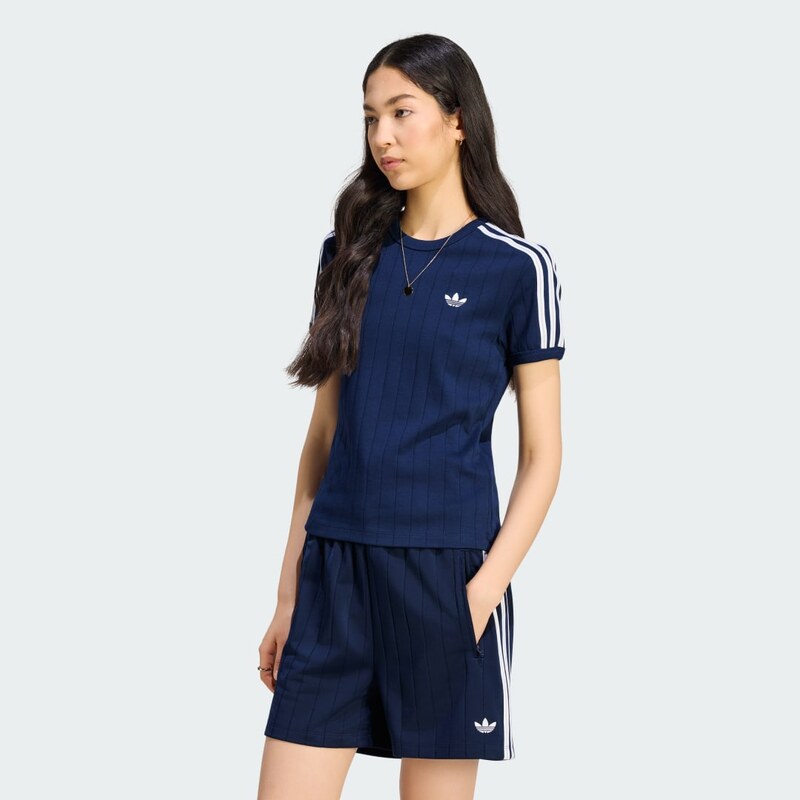 Adidas TRIČKO S KRÁTKÝM RUKÁVEM PINSTRIPE SLIM