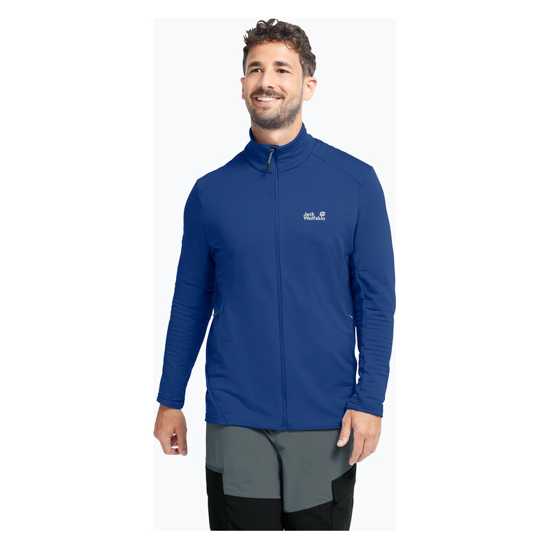 Pánská trekingová mikina Jack Wolfskin Litestride Full Zip blue