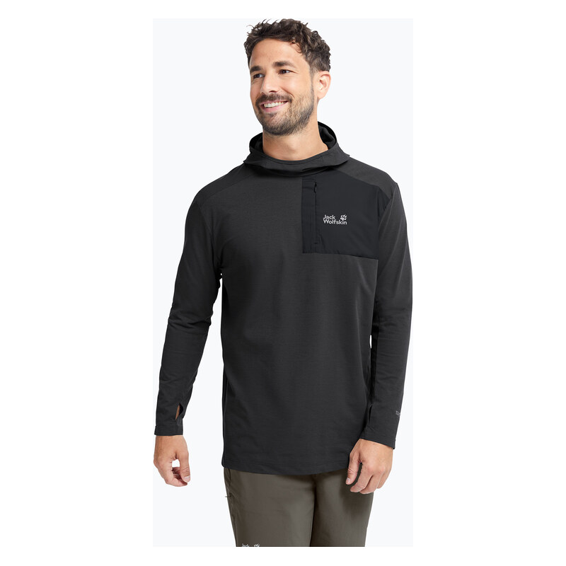 Pánská trekingová mikina Jack Wolfskin Sucol Hoody black