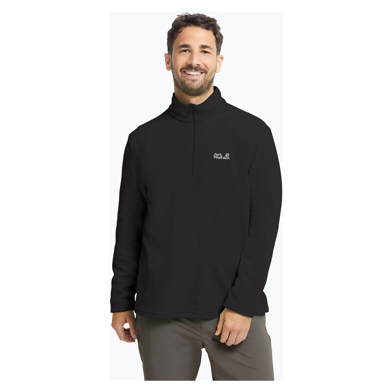 Pánská fleecová mikina Jack Wolfskin Taunus 100 Half Zip black