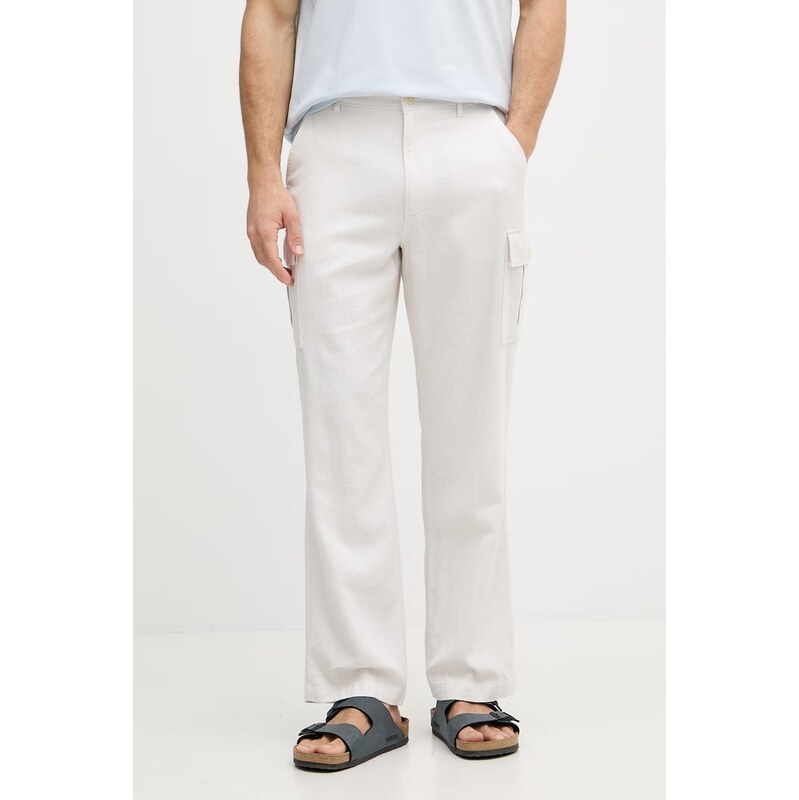 Calvin Klein Jeans Boyfriend kalhoty pánské se lnem