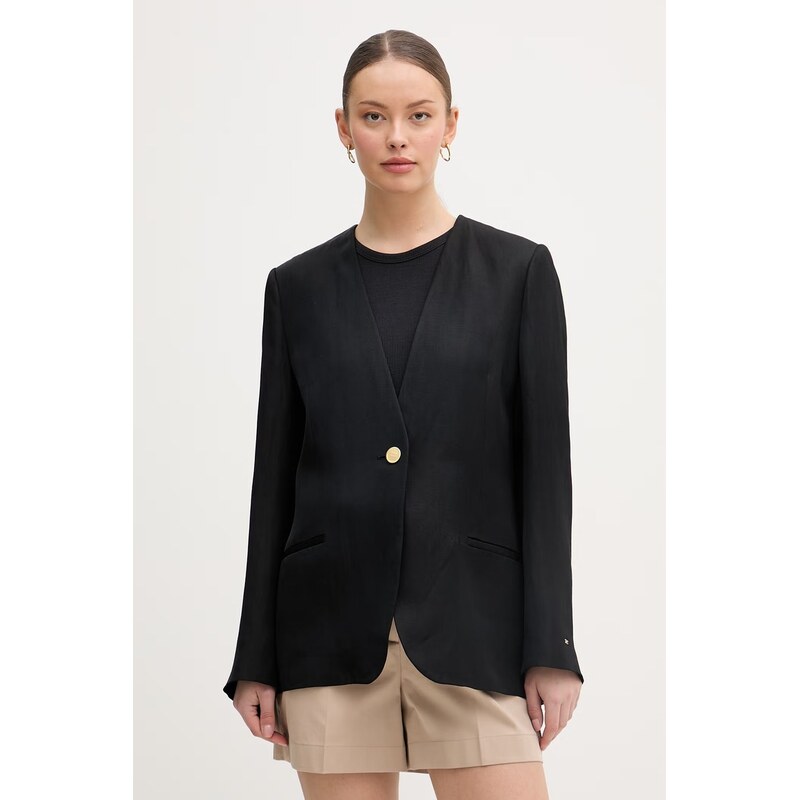 Tommy Hilfiger jednořadé sako dámské z viskózou 115248757
