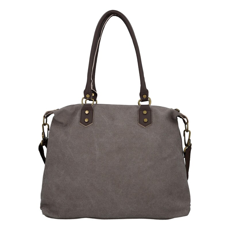 Turbo bags Trendy dámská textilní kabelka na rameno Petra, šedá