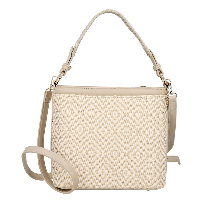 Turbo bags Moderní dámská kabelka do ruky Alicia, krémová 115205717