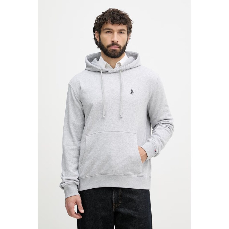 U.S. Polo Assn. mikina s kapucí pánská s bavlnou DHM LB