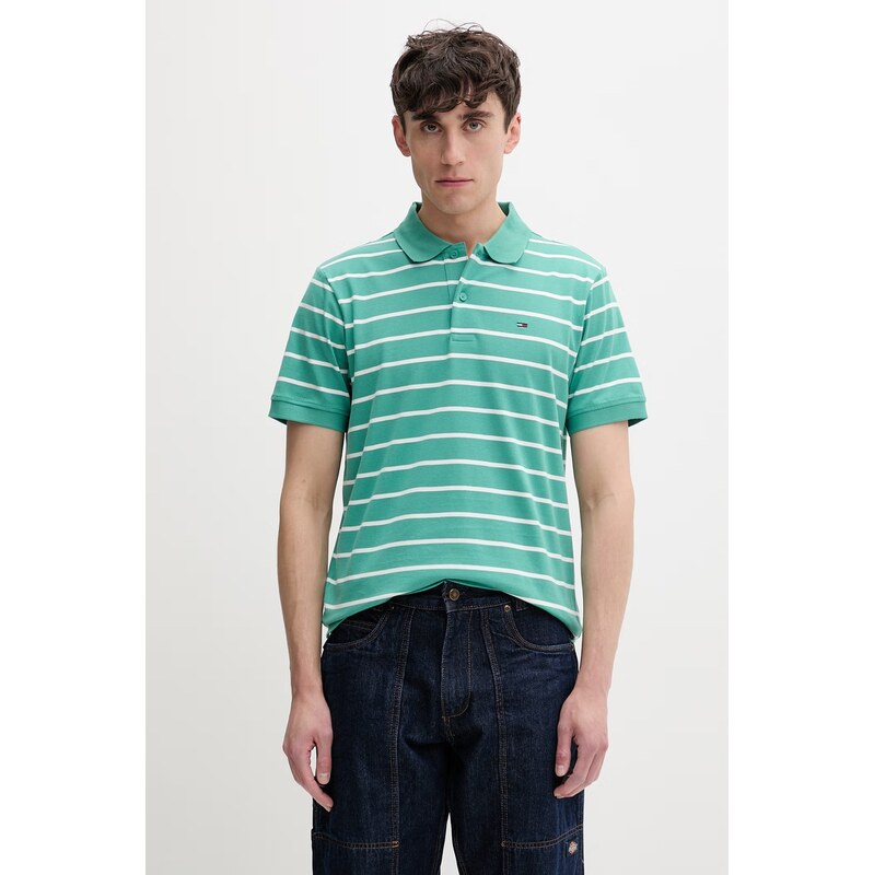 Tommy Jeans polo pánské bavlněné