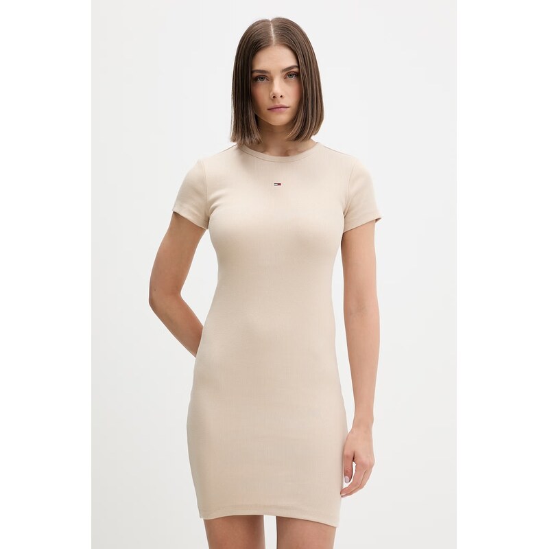 Tommy Jeans bodycon šaty bavlněné s elastanem