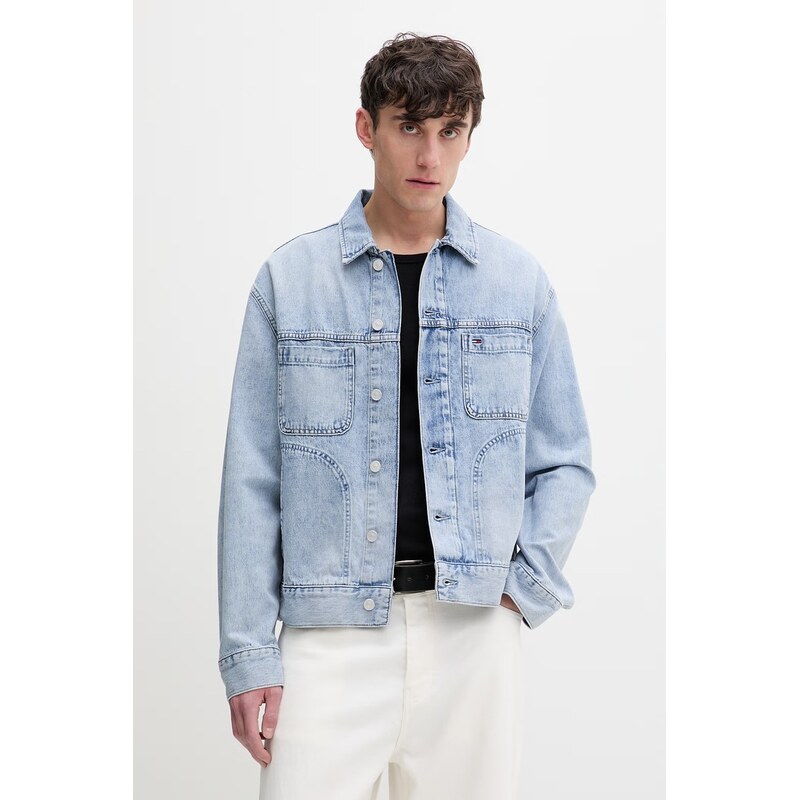 Tommy Jeans přechodová bunda pánská džínová