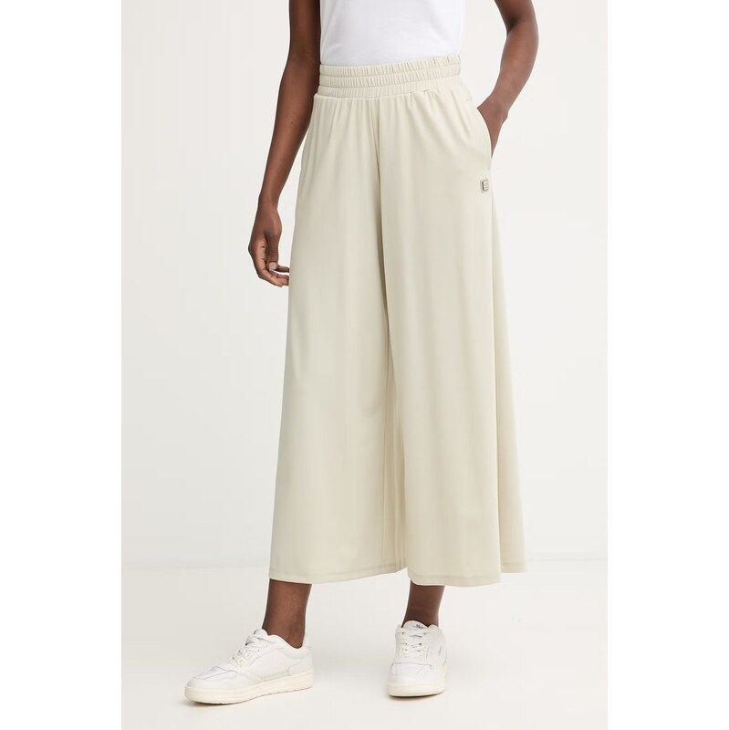 Armani Exchange kalhoty culottes dámské s viskózou 115197263