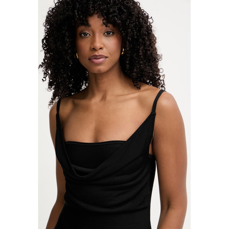 Guess bodycon šaty s viskózou ARISA