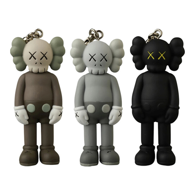 KAWS Tokyo First Companion Keychain Set (2021) Black/Brown/Grey 115210370
