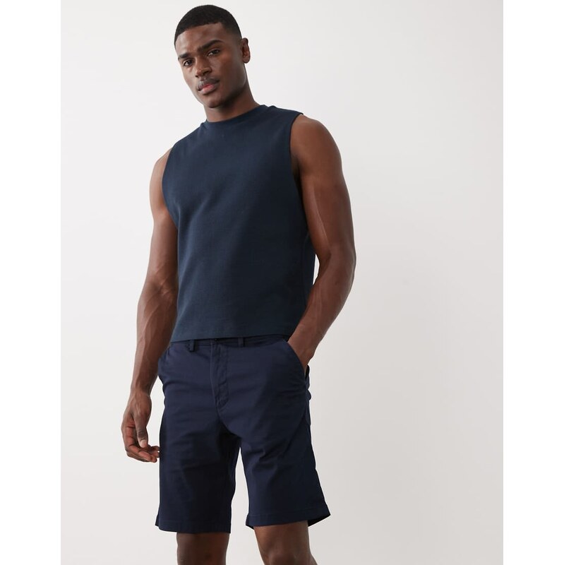 Selected chino shorts in navy-Blue