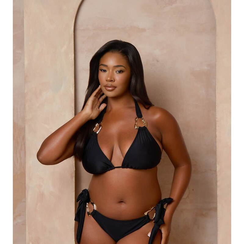 Moda Minx Curve X Alessa Tyrrell-Charles tieside bikini bottom with 115220510