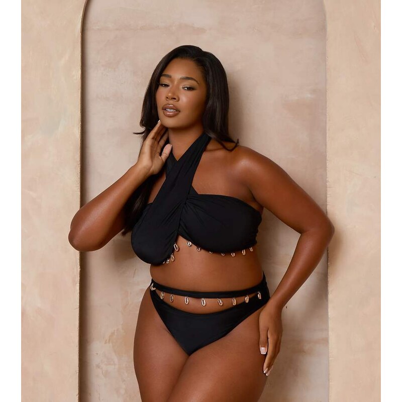 Moda Minx Curve X Alessa Tyrrell-Charles halter bikini top with
