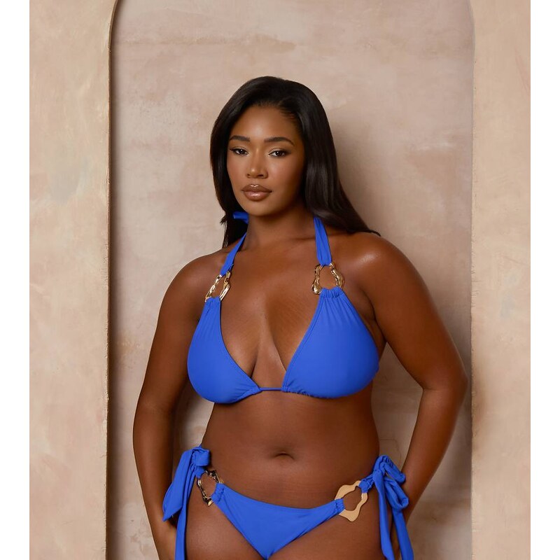 Moda Minx Curve X Alessa Tyrrell-Charles tieside bikini bottom with 115217336