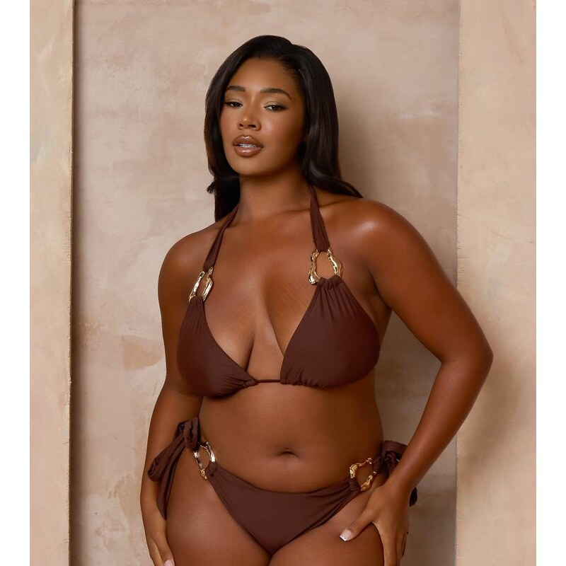 Moda Minx Curve X Alessa Tyrrell-Charles triangle bikini top with 115217337