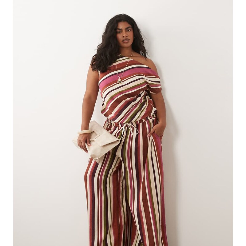 Nobodys Child Plus Elstow drawstring waist mid rise split hem co