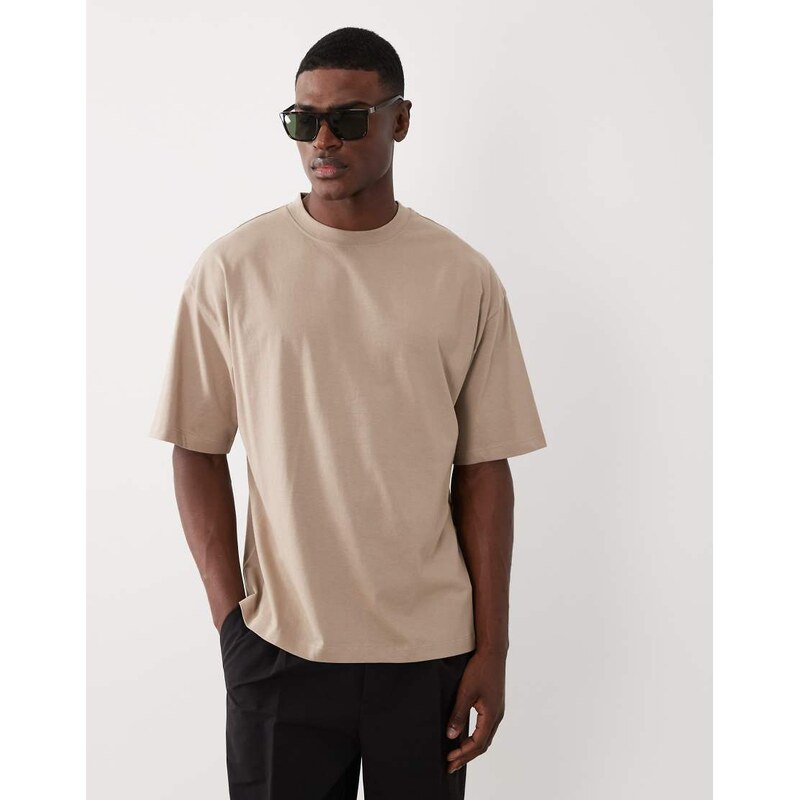 ASOS DESIGN Essentials oversized t-shirt in stone-Neutral