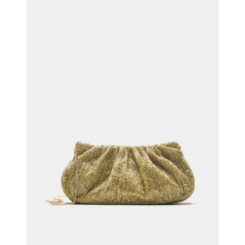 Pull&Bear Gold clutch bag in gold-Multi 115217865