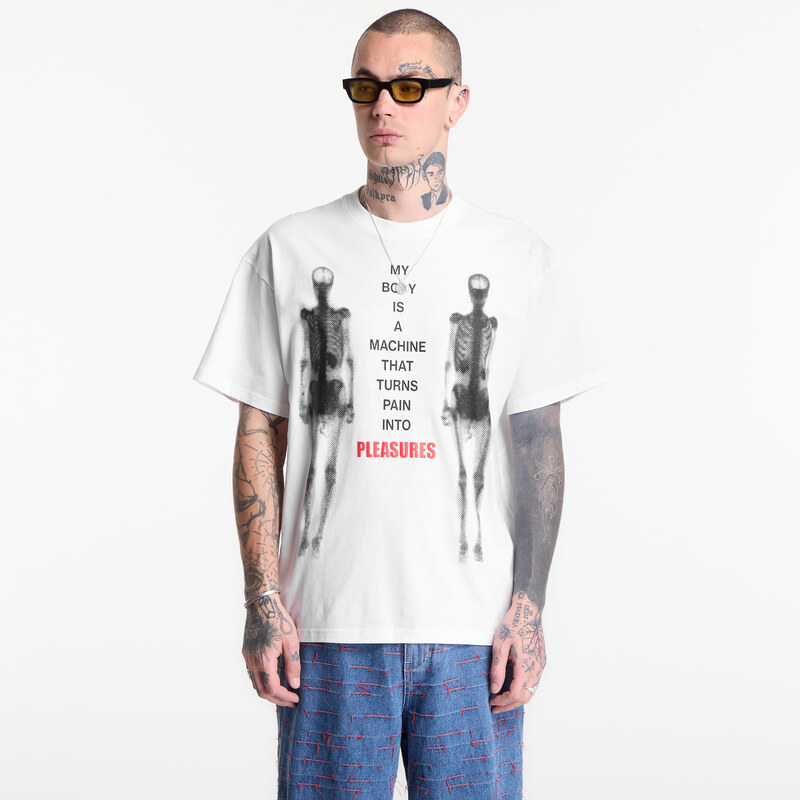 Tričko PLEASURES Machine T-Shirt White L