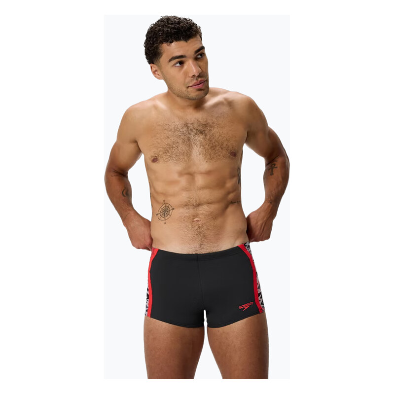Plavecké boxerky Speedo Hyperboom Splice Aquashort anthracite