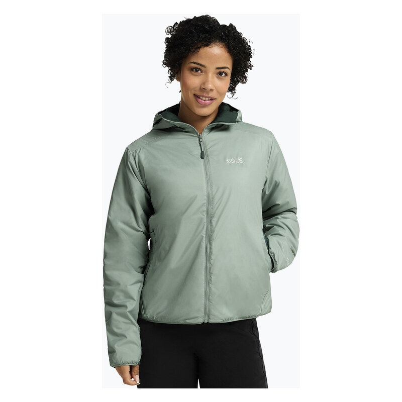 Dámská zateplená bunda Jack Wolfskin Trail Light Ins 2IN1 green