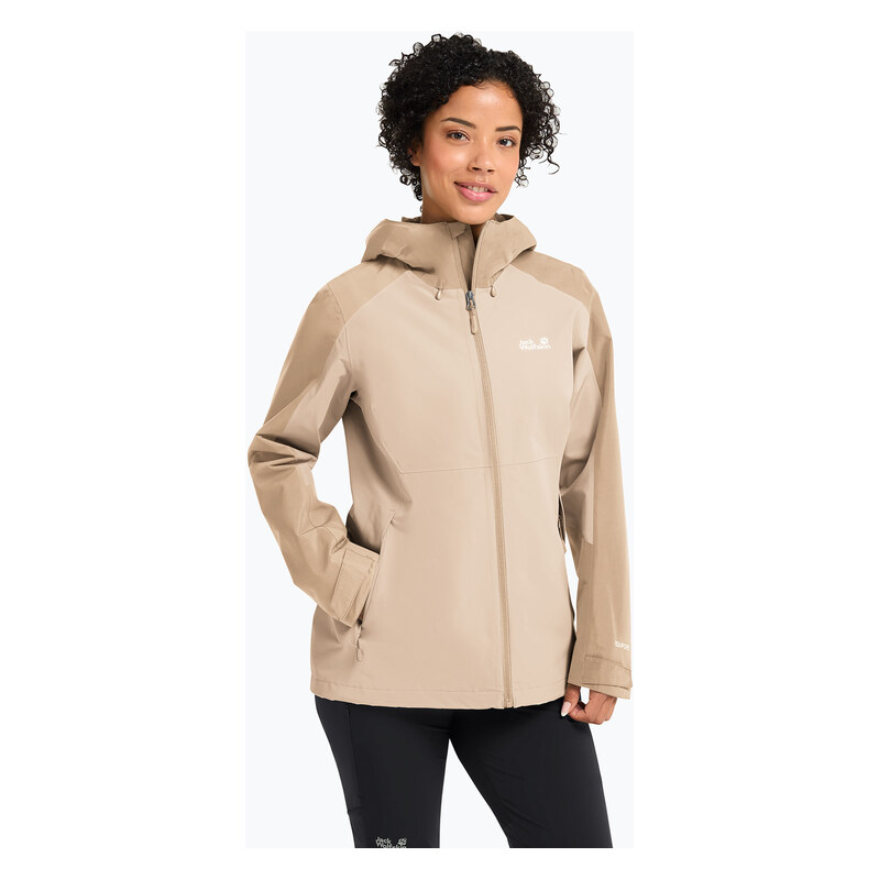 Dámská nepromokavá bunda Jack Wolfskin Wildbound 2L oyster
