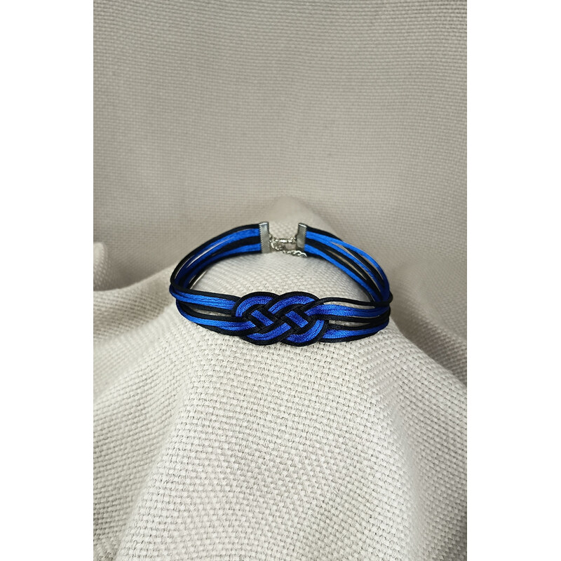 MANON Choker Mafundo královsky modrá s černou 114952556