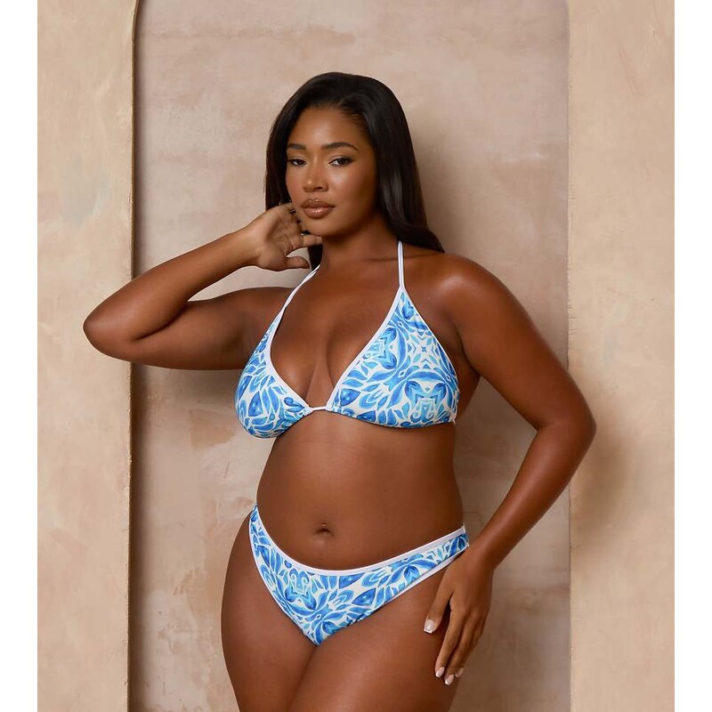 Moda Minx Curve X Alessa Tyrrell-Charles Mykonos print triangle