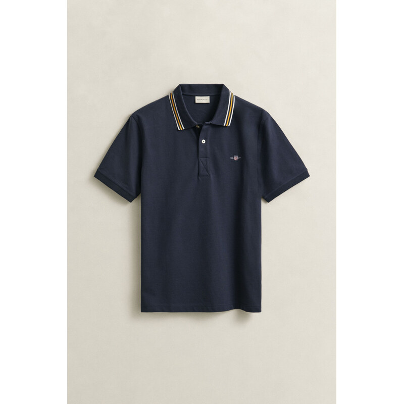 POLOKOŠILE GANT COLLAR TIPPING SS POLO EVENING BLUE