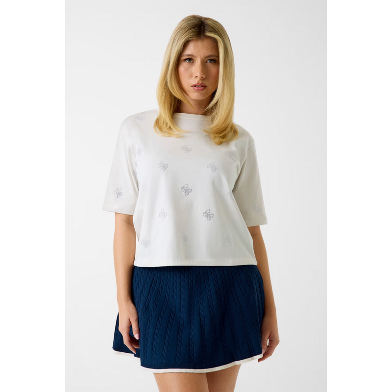 Guess silvy 4g ss cn t-shirt WHITE PEAKS