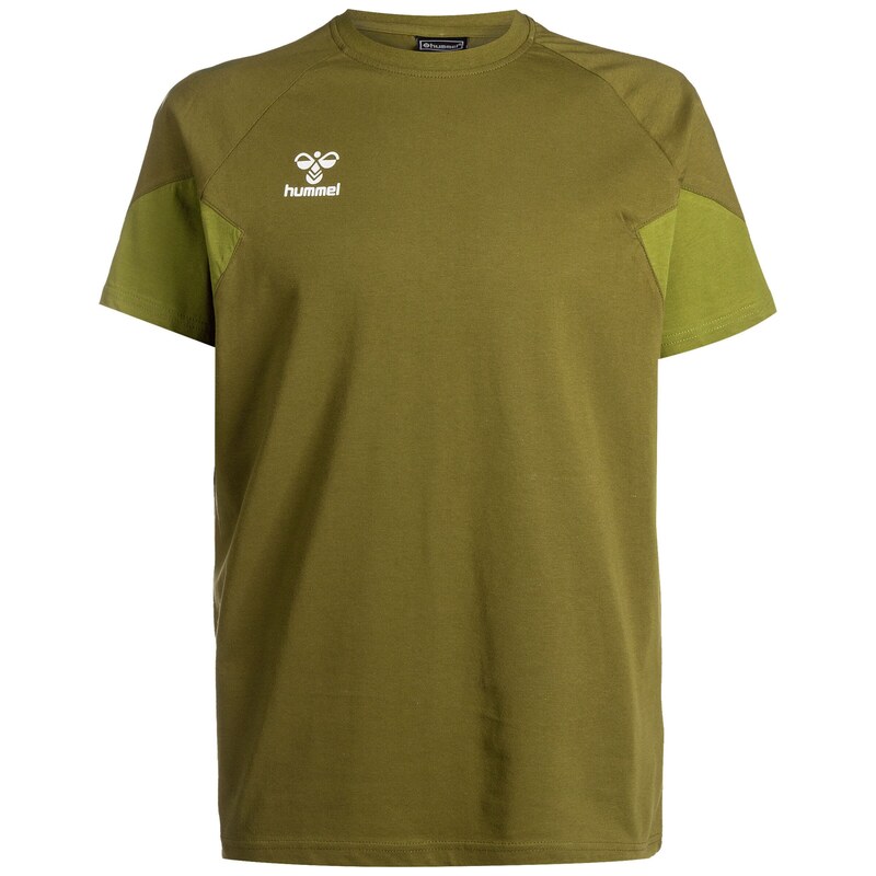 Hummel Funkční tričko Travel khaki / olivová / bílá