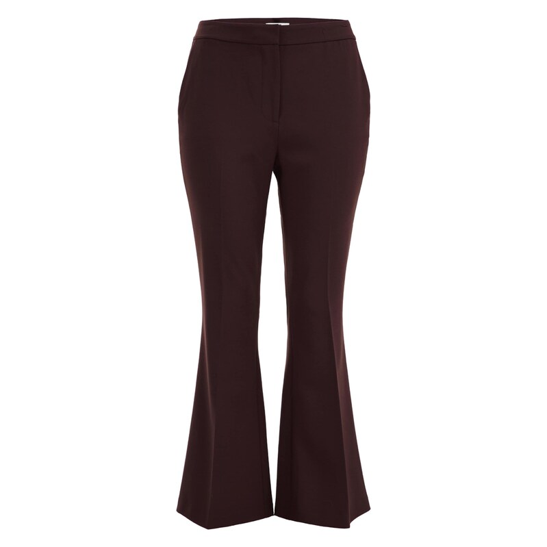 WE Fashion Kalhoty s puky tmavě hnědá