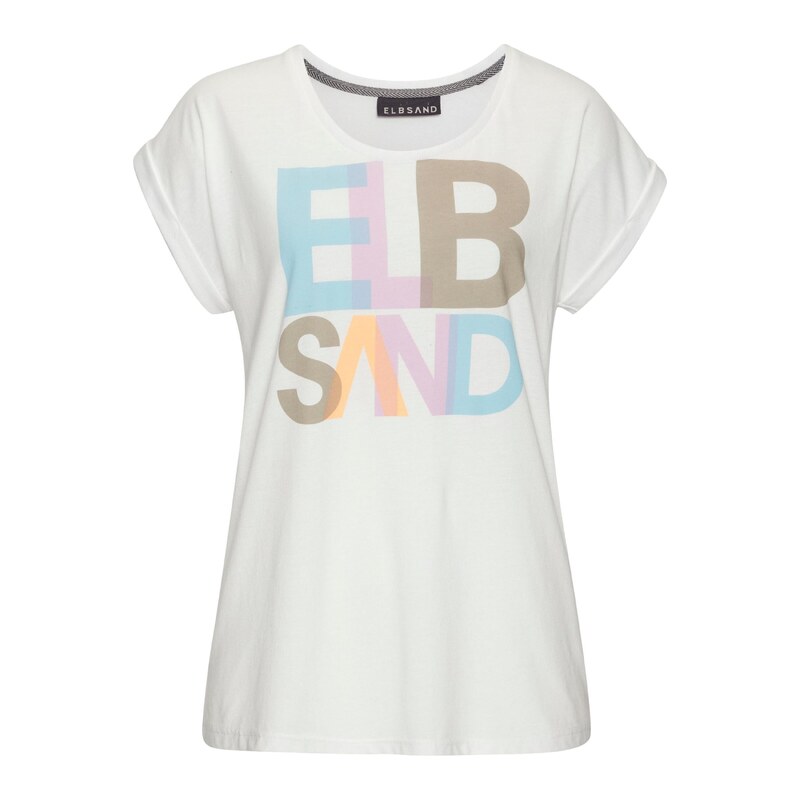 Elbsand Tričko světlemodrá / lenvandulová / bílá