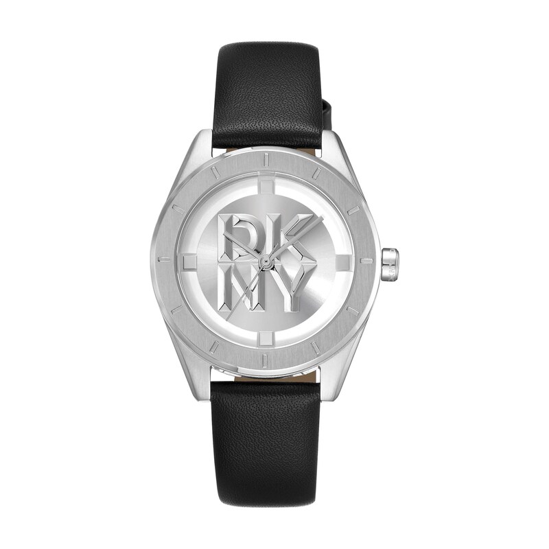DKNY Analogové hodinky Chambers černá / stříbrná 115221746