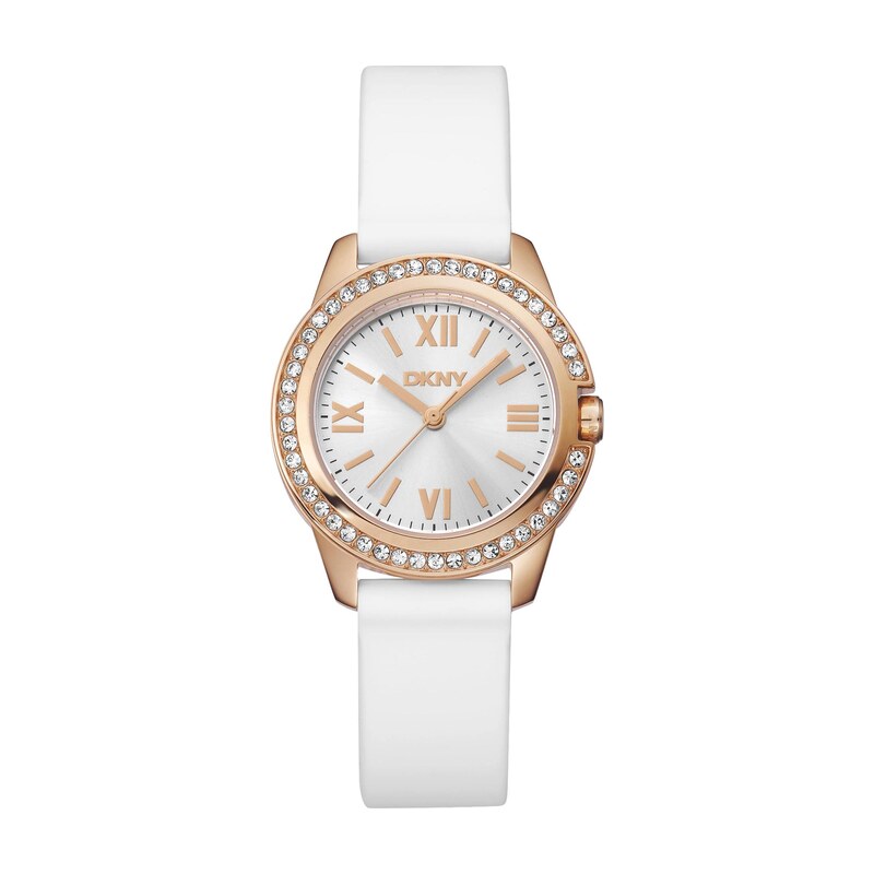 DKNY Analogové hodinky Evening růžově zlatá / bílá 115221880